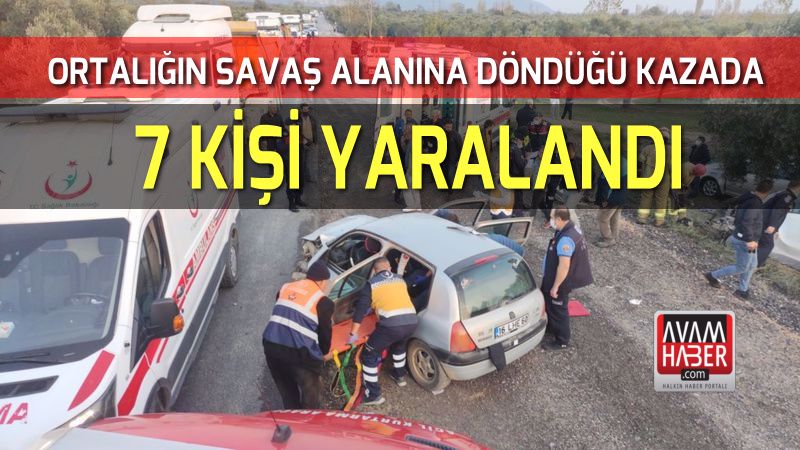 Kazada 7 kişi yaralandı.
