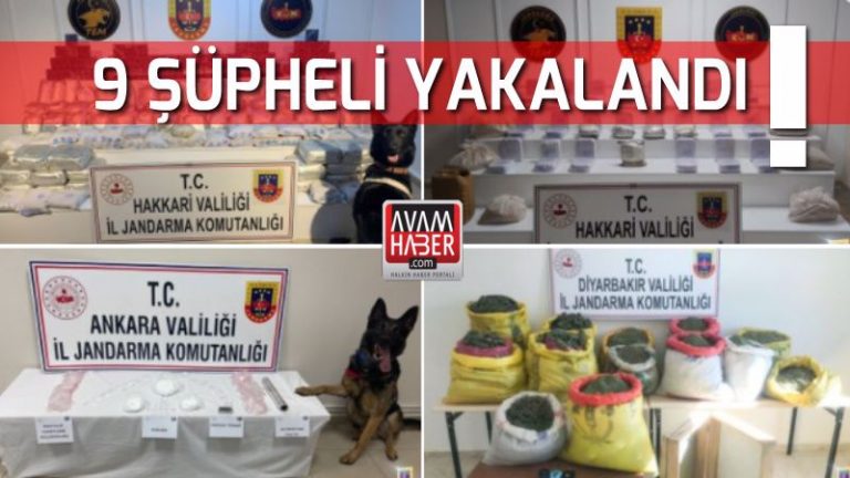 9 şüpheli yakalandı