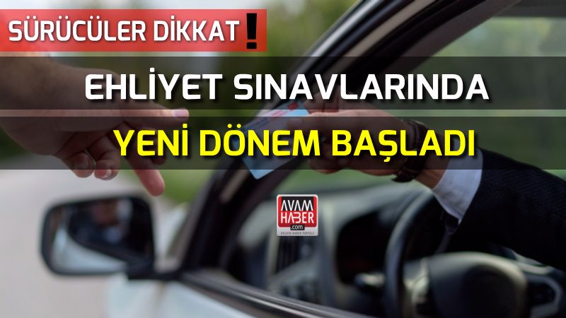 Ehliyet sınavında yeni dönem animasyonlu sorular