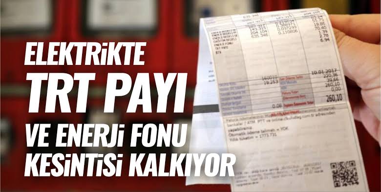 TRT Payı elektrik faturalarından kalkıyor