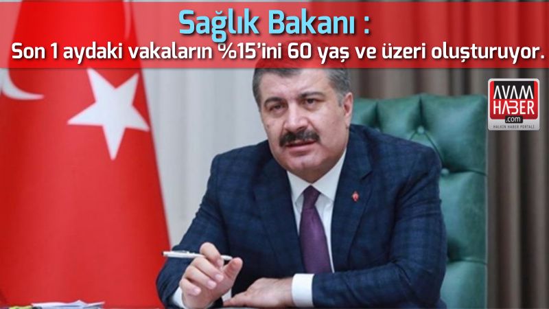 Son 1 aydaki vakaların %15’ini 60 yaş ve üzeri oluşturuyor.