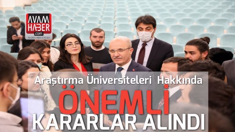 Araştırma Üniversitelerinde yeni düzenlemeler