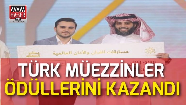 Türk müezzinler Muhsin Kara ve Alpcan Çelik, ödüllerini kazandı