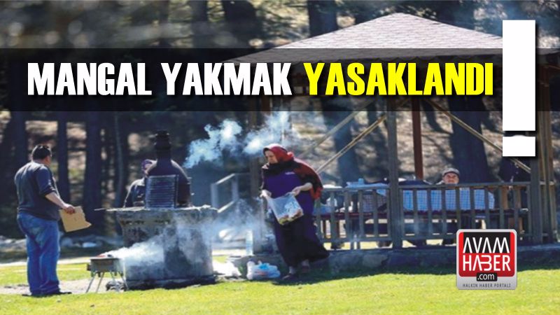 Mangal yapmak yasaklandı !