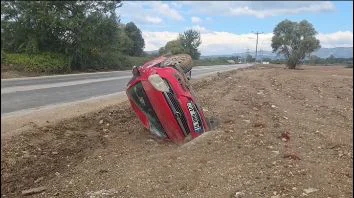 Otomobil takla attı: 1 yaralı